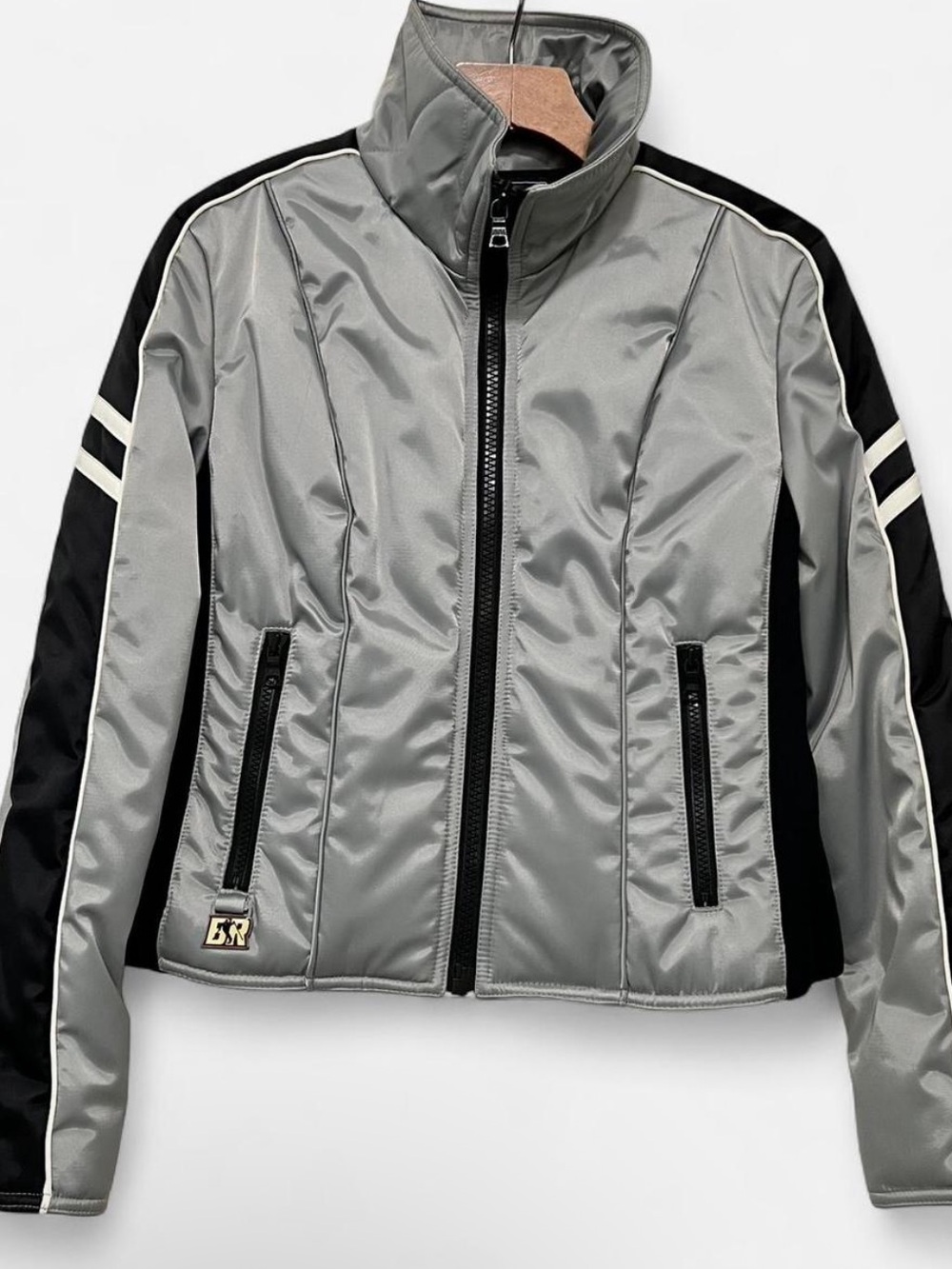 Sporty Silver Ski Jacket